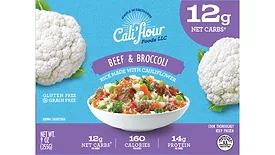 Cali'flour Foods debuts Beef & Broccoli, Cheesy Chicken & Rice meals