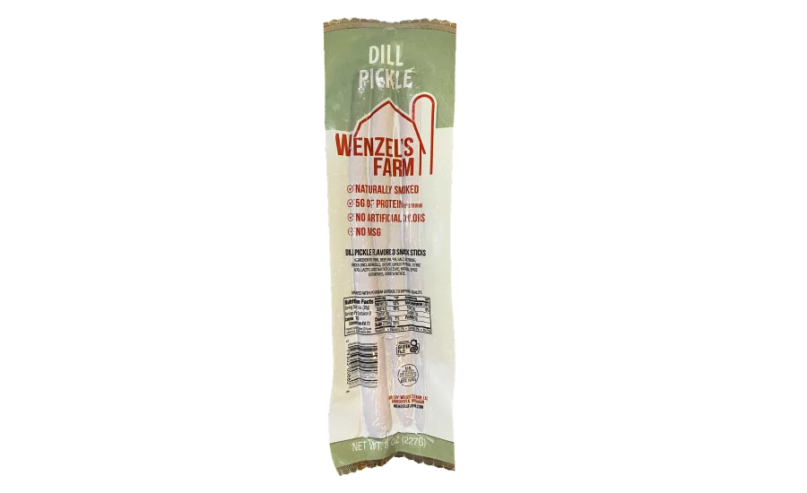 Wenzel's Farm debuts dill pickle-flavored meat sticks