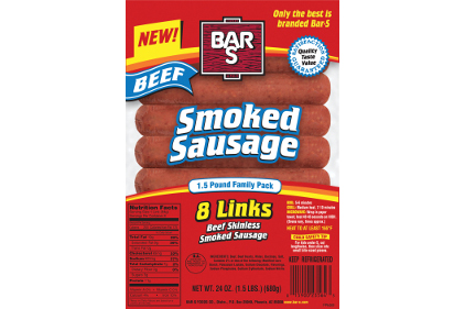 Bar-S skinless sausage new product large
