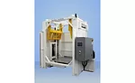 Material Transfer food grade bulk bag conditioner and four post bulk bag filler with densification system