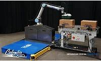 Columbia Okura miniPAL palletizer cobot Columbia Okura miniPAL palletizer cobot
