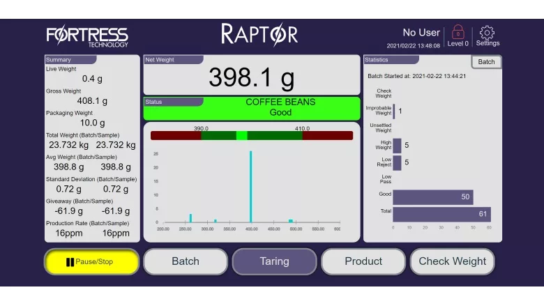 Fortress Technology Raptor Checkweigher offsets meat price hikes