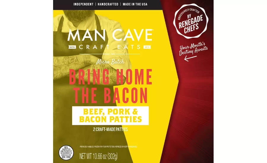 Man Cave Foods Bring Home the Bacon Beef, Pork & Bacon Patties