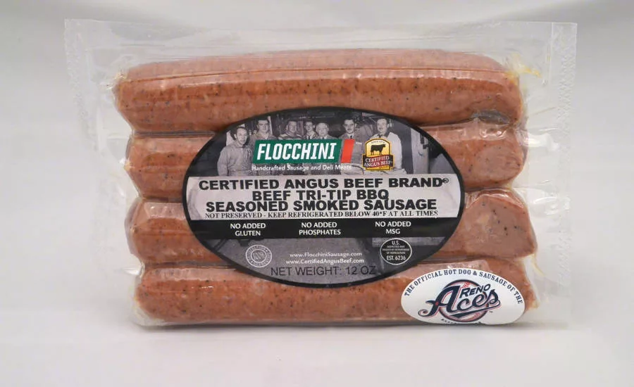 Flocchini Certified Angus Beef (CAB) Brand Beef Tri-Tip BBQ Seasoned Smoked Sausage