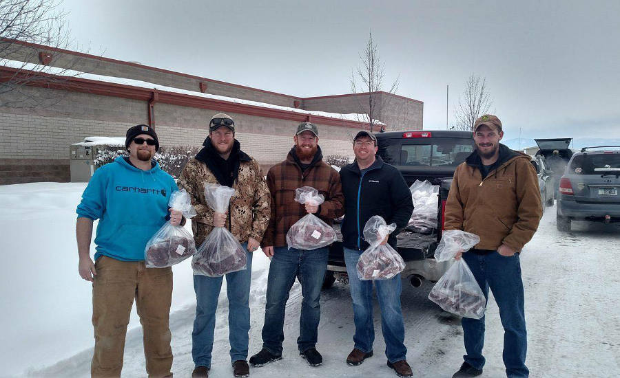 Hunters that donate product to Veterans Meat Locker are not charged processing costs