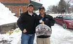 Chris Grudzinski and a Veteran Receiving a Donation