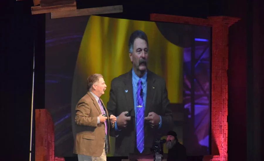 Mark Gardiner of Gardiner Angus Ranch in Ashland, Kan., Delivers a Speech at CAB's Annual Conference