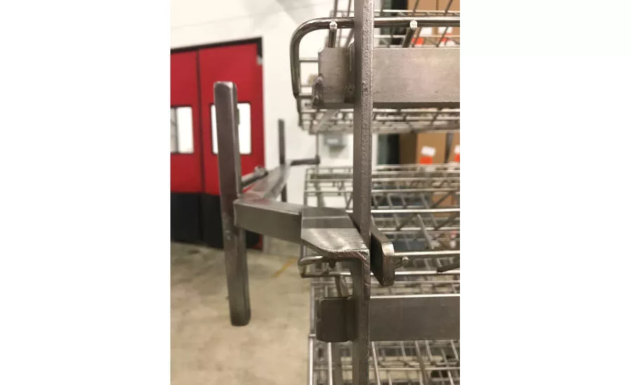 Closeup View of Push Pal Smokehouse Cart