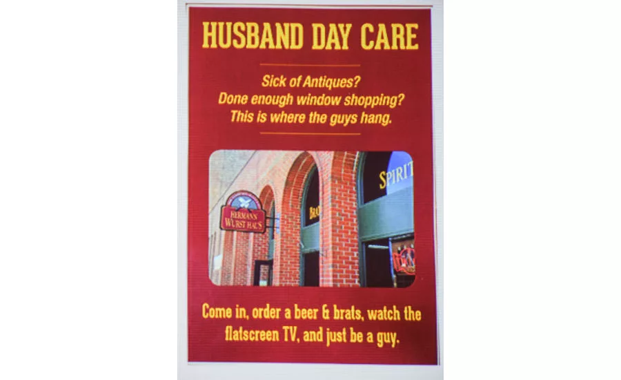 Hermann Wurst Haus "Husband Day-Care Center" Sign