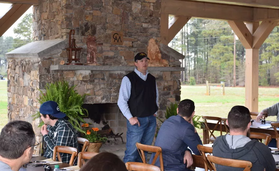 Andrew McPeaks Explains CAM Ranches' Operations to Group