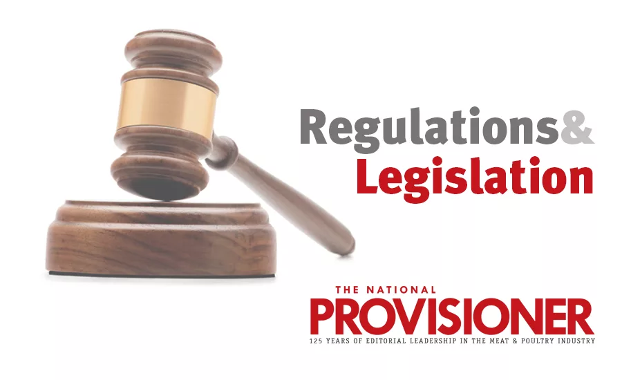 The National Provisioner's Regulations and Legislation