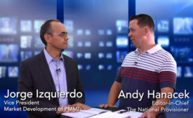 Jorge Izquierdo of PMMI and Andy Hanacek, editor-in-chief of The National Provisioner